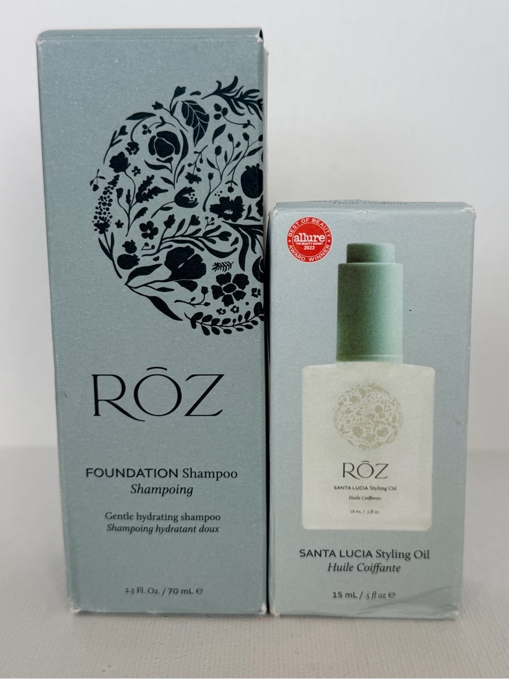 ROZ Foundation Shampoo & Santa Lucia Styling Oil - MINIS / TRAVEL SIZE - NIB